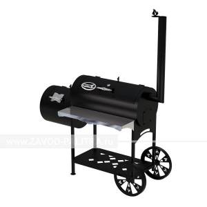 Гриль-Смокер XL, из стали толщиной 5 мм, топка слева, в термостойкой покраске