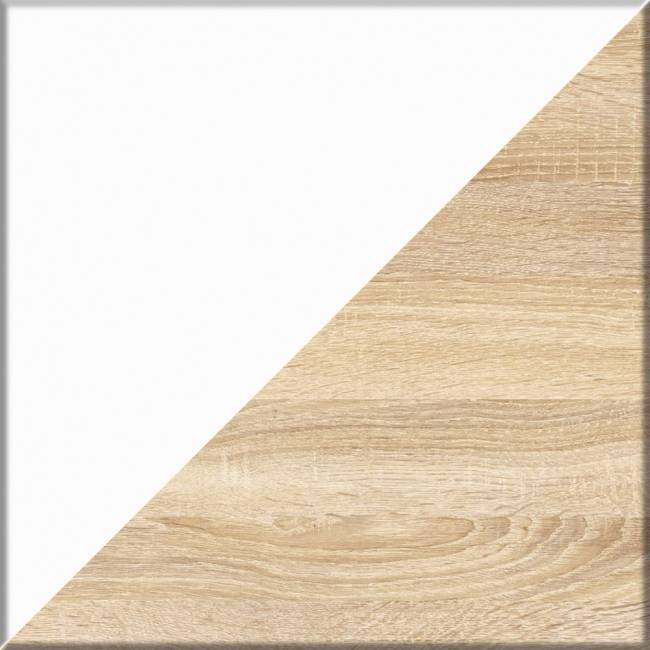 Комод высокий на десять выдвижных ящиков Мори МК1200.10 цвет дуб сонома/белый