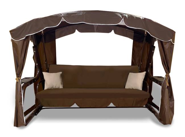 Качели садовые "Торонто Люкс Плюс", шоколад Качели садовые "Торонто Люкс Плюс", шоколад