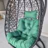 Кресло подвесное Кокон XL (стойка+основание.черн.,корзн.черн.,подуш тём-зеленый) Кресло подвесное Кокон XL (стойка+основание.черн.,корзн.черн.,подуш тём-зеленый)