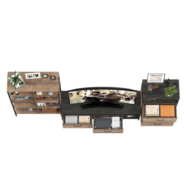 Стенка в гостиную Трувор № 86 цвет дуб гранж песочный/интра Стенка в гостиную Трувор № 86 цвет дуб гранж песочный/интра