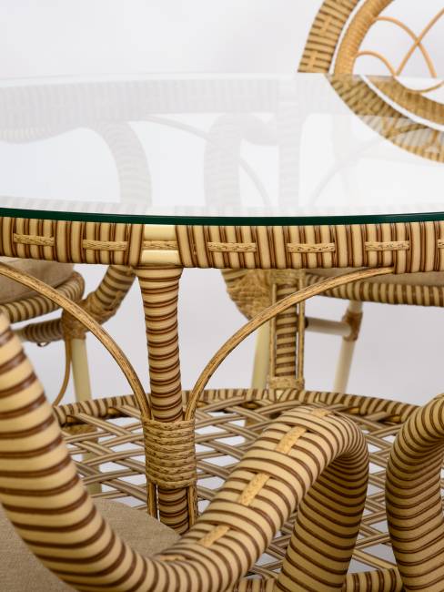 Комплект из искусственного ротанга Java (Ява)-6 (цвет: слоновая кость)