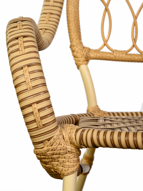 Комплект из искусственного ротанга Java (Ява)-6 (цвет: слоновая кость)