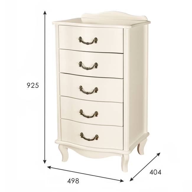 Комод Джульетта узкий 5 ящ., дуб шампань Л Комод Джульетта узкий 5 ящ., дуб шампань Л