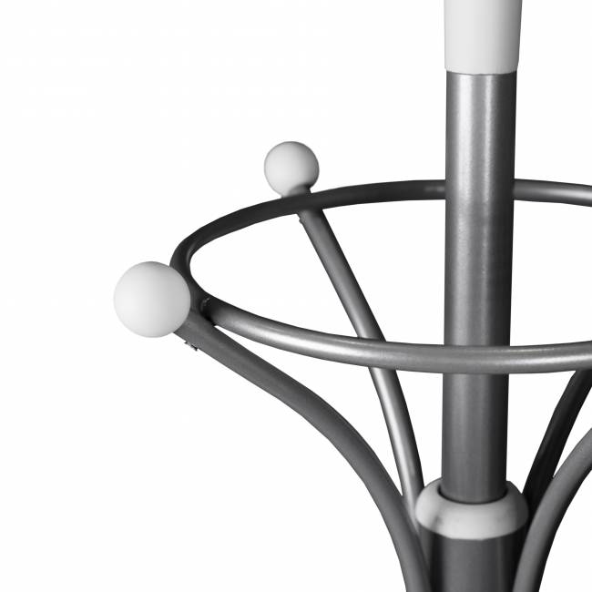 Вешалка напольная Д 2 металлик/ белый