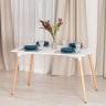Стол JOHN (mod. T1001) МДФ/дерево, 120 х 80 х 75 см , White (Белый) / Natural (натуральный) Стол JOHN (mod. T1001) МДФ/дерево, 120 х 80 х 75 см , White (Белый) / Natural (натуральный)