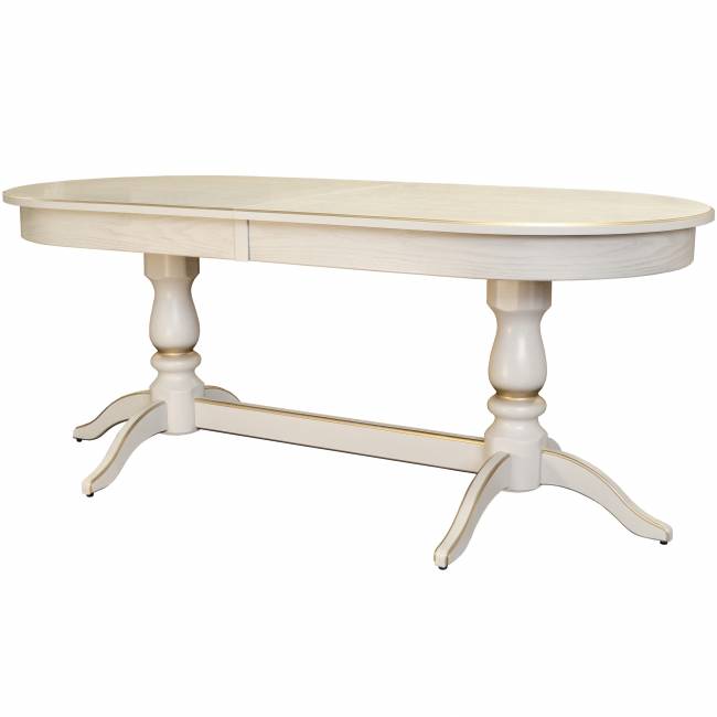 Стол обеденный Тарун 5 раздвижной слоновая кость/золото 190/250*84 Стол обеденный Тарун 5 раздвижной слоновая кость/золото 190/250*84