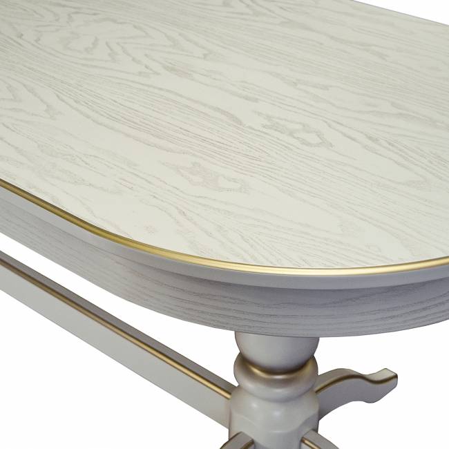 Стол обеденный Тарун 5 раздвижной слоновая кость/золото 190/250*84 Стол обеденный Тарун 5 раздвижной слоновая кость/золото 190/250*84