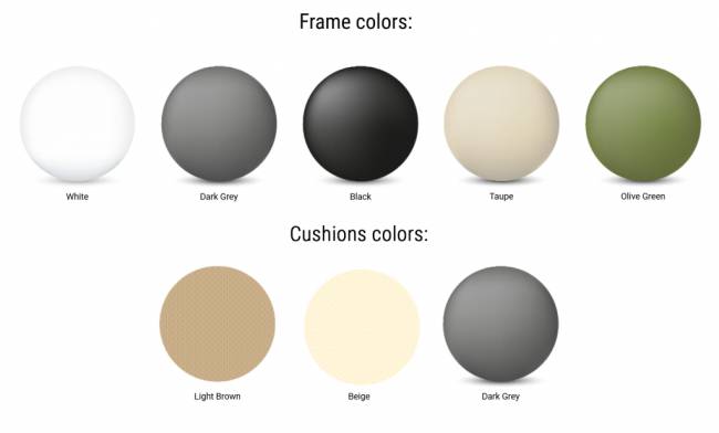 Комплект пластиковой мебели Portofino Lounge Corner оливковый, бежевый