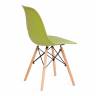 Стул Синди Имс/Cindy Eames (мод.001) дерево бук/металл/сиденье пластик, 51х46х82см, оливковый 66012 (Комплект из 4 шт.) оливковый 66012 дерево бук/металл/сиденье пластик