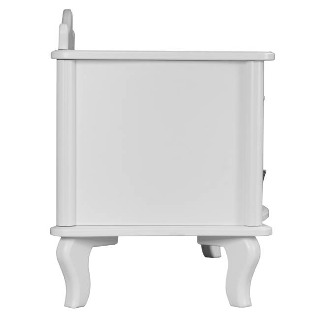 Тумбочка Джульетта широкая 2 ящика молочный дуб Л Тумбочка Джульетта широкая 2 ящика молочный дуб Л