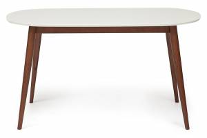 Стол обеденный MAX (Макс) основание бук, столешница мдф, 140 х 80 х 75см, Белый + Коричневый Стол обеденный MAX (Макс) основание бук, столешница мдф, 140 х 80 х 75см, Белый + Коричневый