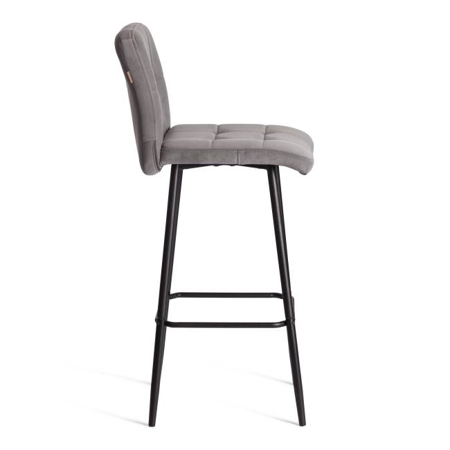 Барный стул  Medeo/Медео велюр, серый, 29, 45х56х113 см серый велюр