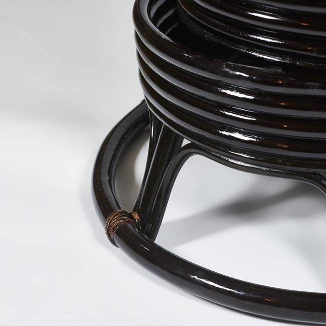 Кресло-качалка PAPASAN/ПАПАСАН w 23/01 B /с подушкой/ 115х78х104 см, Antique brown (античный черно-коричневый), ткань Старт