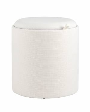 Пуф-столик с ящиком Хюгге S рогожка белый