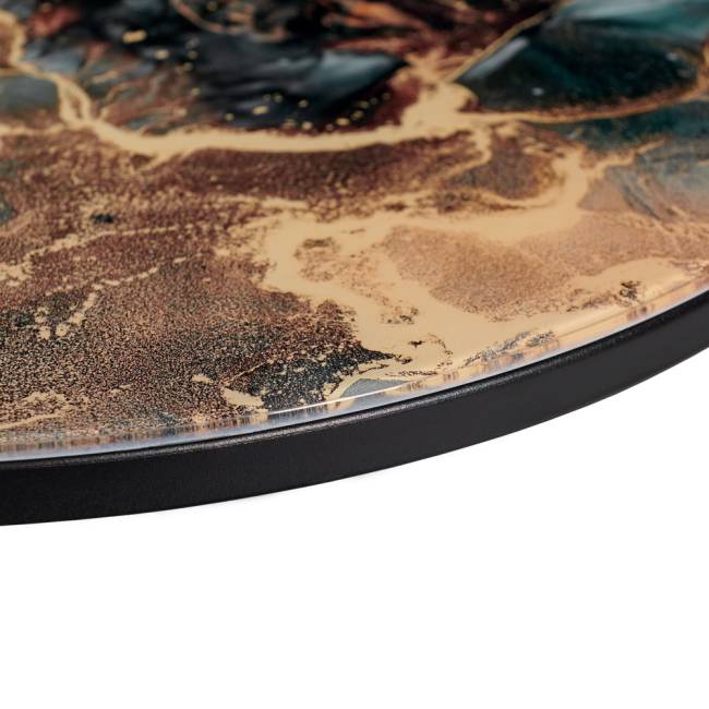 Набор кофейных столиков Tango космический с чёрными ножками, 2шт Набор кофейных столиков Tango космический с чёрными ножками, 2шт