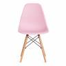 Стул CINDY (EAMES) (mod. 001) дерево бук/металл/сиденье пластик, 51x46x82.5см, светло-розовый/light pink  (Комплект из 4 шт.)