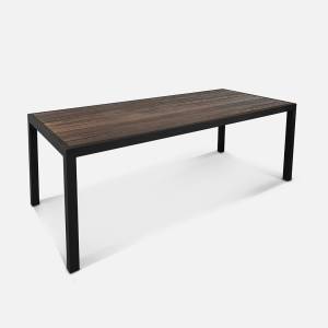 Стол Quadro 2300х990 wood (с упаковкой) RAL 9005, Термоясень.Чёрный