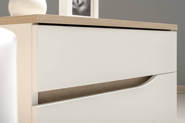 Комплект мебели Муссон № 19 в Вашу спальню цвет белый/чёрный/дуб эндгрейн элегантный/кожзам белый Комплект мебели Муссон № 19 в Вашу спальню цвет белый/чёрный/дуб эндгрейн элегантный/кожзам белый