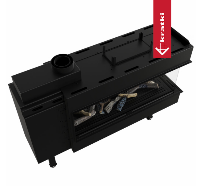 Газовая топка Kratki Pro LEO/LP/100/TUNEL/G20 (магистральный газ)