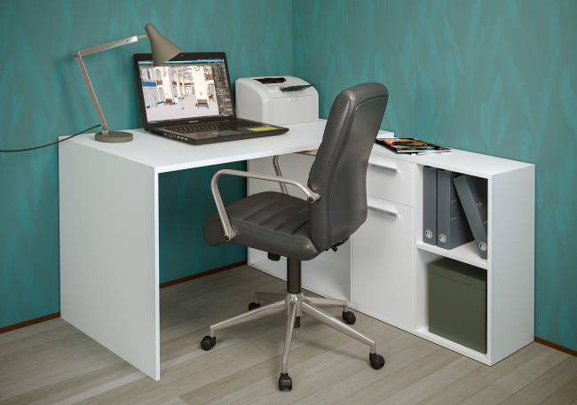 Стол-трансформер письменный Лайт цвет белый Стол-трансформер письменный Лайт цвет белый