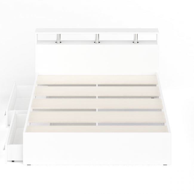 Кровать с ящиками Камелия 1600 цвет белый Кровать с ящиками Камелия 1600 цвет белый