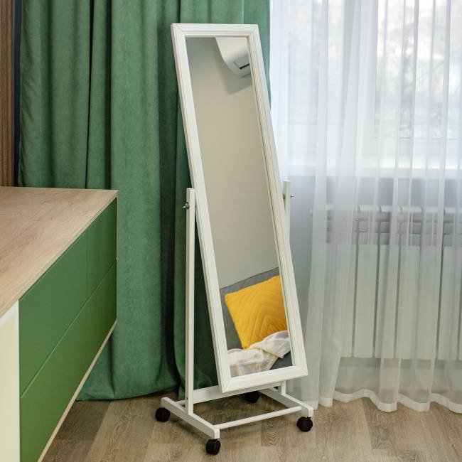 Зеркало напольное В 27Н белый 137 см х 42,5 см Зеркало напольное В 27Н белый 137 см х 42,5 см
