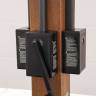 Зонт профессиональный двухкупольный 3.5х7 м Wood Double имитация ироко, слоновая кость 3500х7000 мм