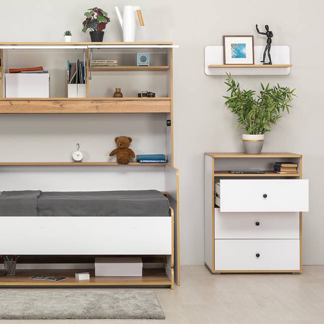 Комод Вуди 13.293 цвет белый премиум/дуб крафт золотой Комод Вуди 13.293 цвет белый премиум/дуб крафт золотой