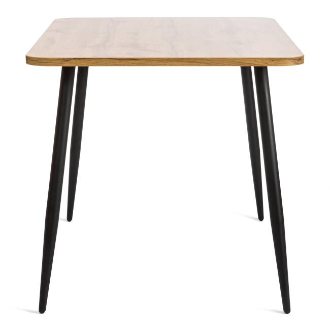 Стол Плуто/Pluto ЛДСП/металл, 120х80х77см, дуб вотан/черный Дуб вотан/Черный ЛДСП/металл