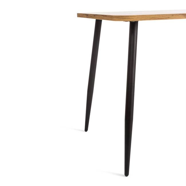 Стол Плуто/Pluto ЛДСП/металл, 120х80х77см, дуб вотан/черный Дуб вотан/Черный ЛДСП/металл