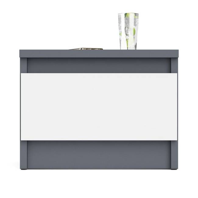 Тумба прикроватная Мори ТПМ400.1 цвет графит/белый