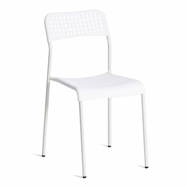 Стул ADDE (mod. C-049) металл/пластик, 39 х 49 х 78 см, White (белый) (Комплект из 8 шт.) белый